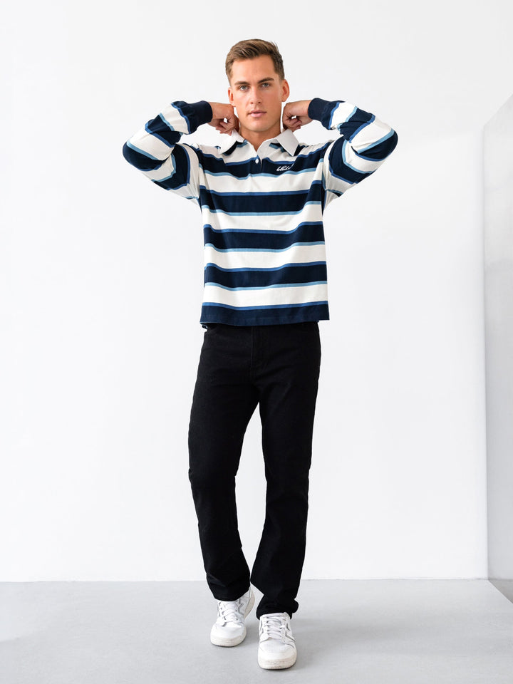 Men's Stanley Stripe Rugby Shirt — Relaxed Cotton Fit