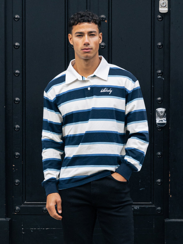 Men's Stanley Stripe Rugby Shirt — Relaxed Cotton Fit