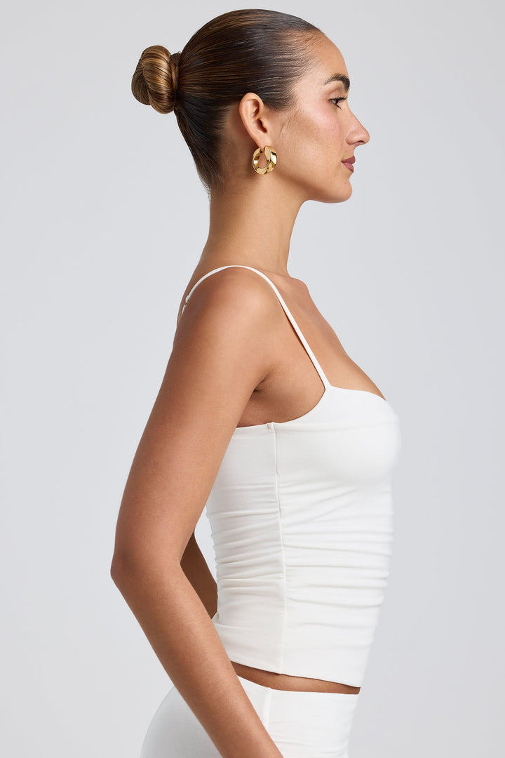 Ruched Bandeau Layered Tank Top — Figure-Flattering Fit
